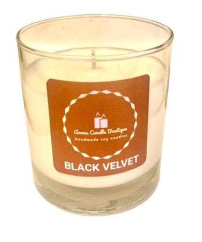 11oz Black Velvet Scented Candle - Anne’s Candle Boutique