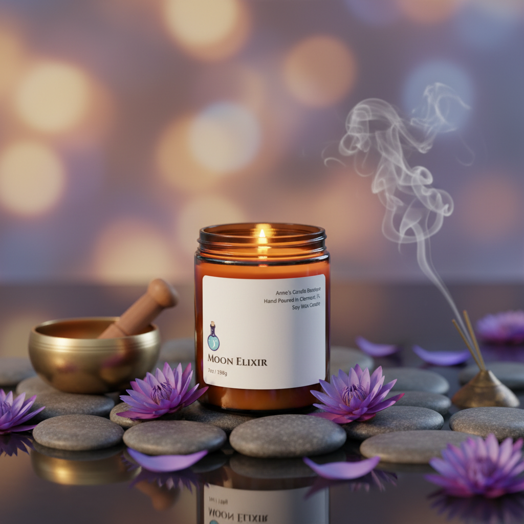 Moon Elixir Scented Candle - Patchouli Cinnamon Cedarwood