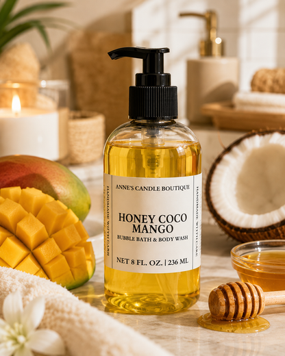 Honey Coco Mango Bubble Bath & Body Wash – 8 oz