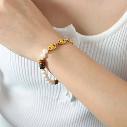 18K Gold - Plated Titanium Steel Bracelet - Anne’s Candle Boutique