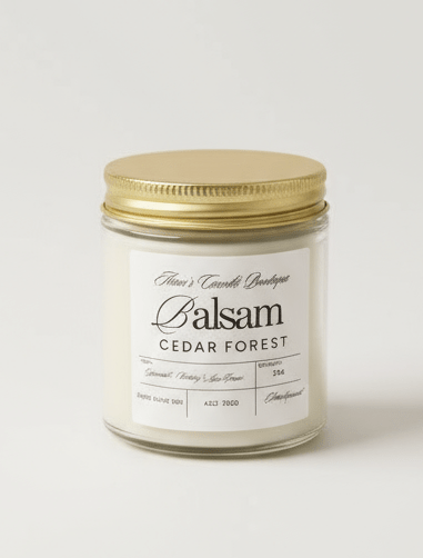 4oz Balsam Cedar Forest Scented Candle - Anne’s Candle Boutique