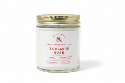 4oz Bohemian Rose Scented Candle - Anne’s Candle Boutique