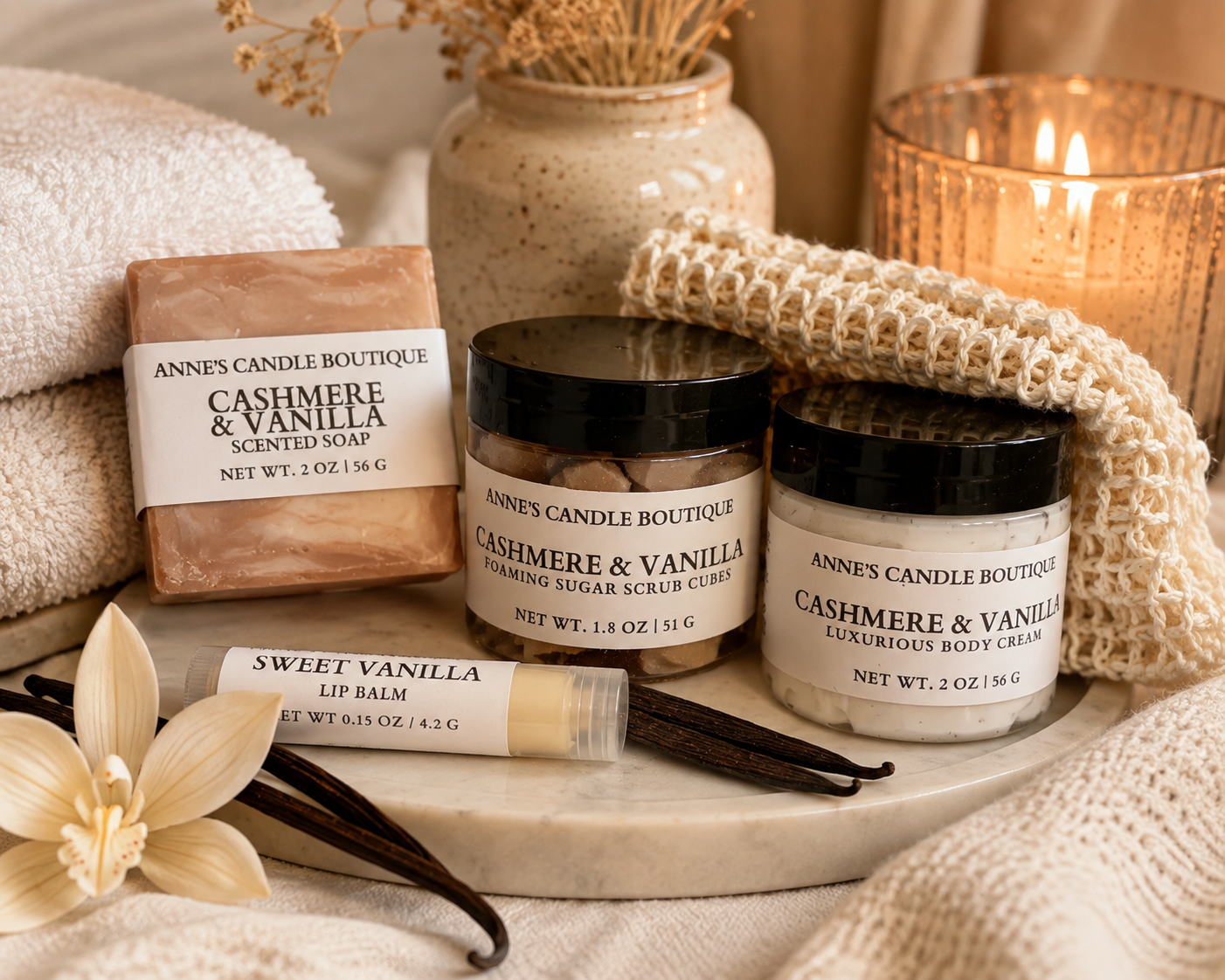 Cashmere & Vanilla 5-Piece Self-Care Gift Set