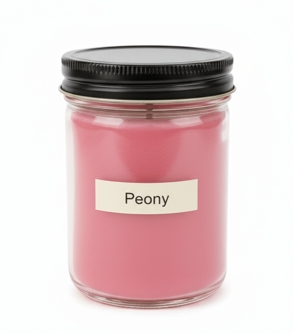 8oz Peony Scented Candle - Anne’s Candle Boutique