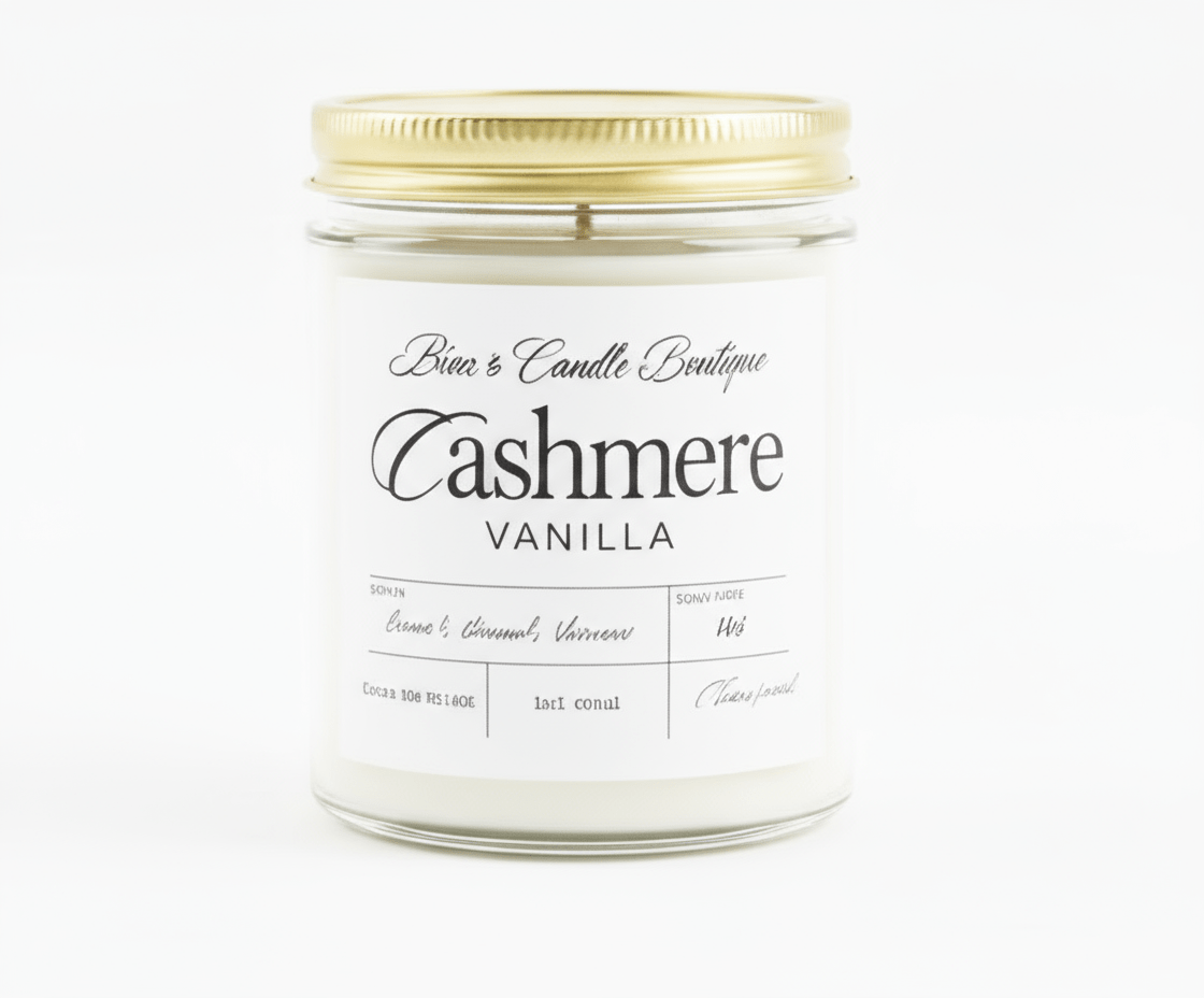 9oz Cashmere Vanilla Scented Candle - Anne’s Candle Boutique