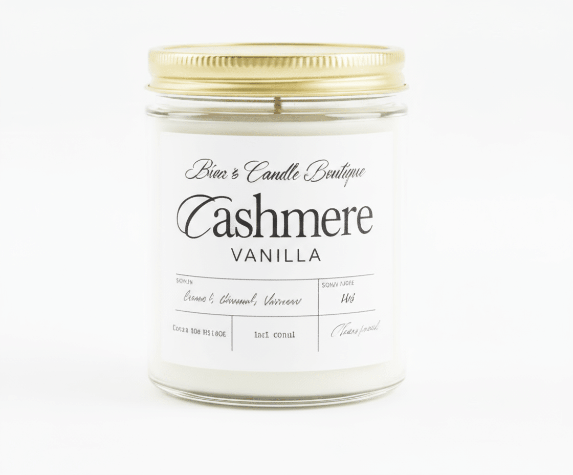 9oz Cashmere Vanilla Scented Candle - Anne’s Candle Boutique