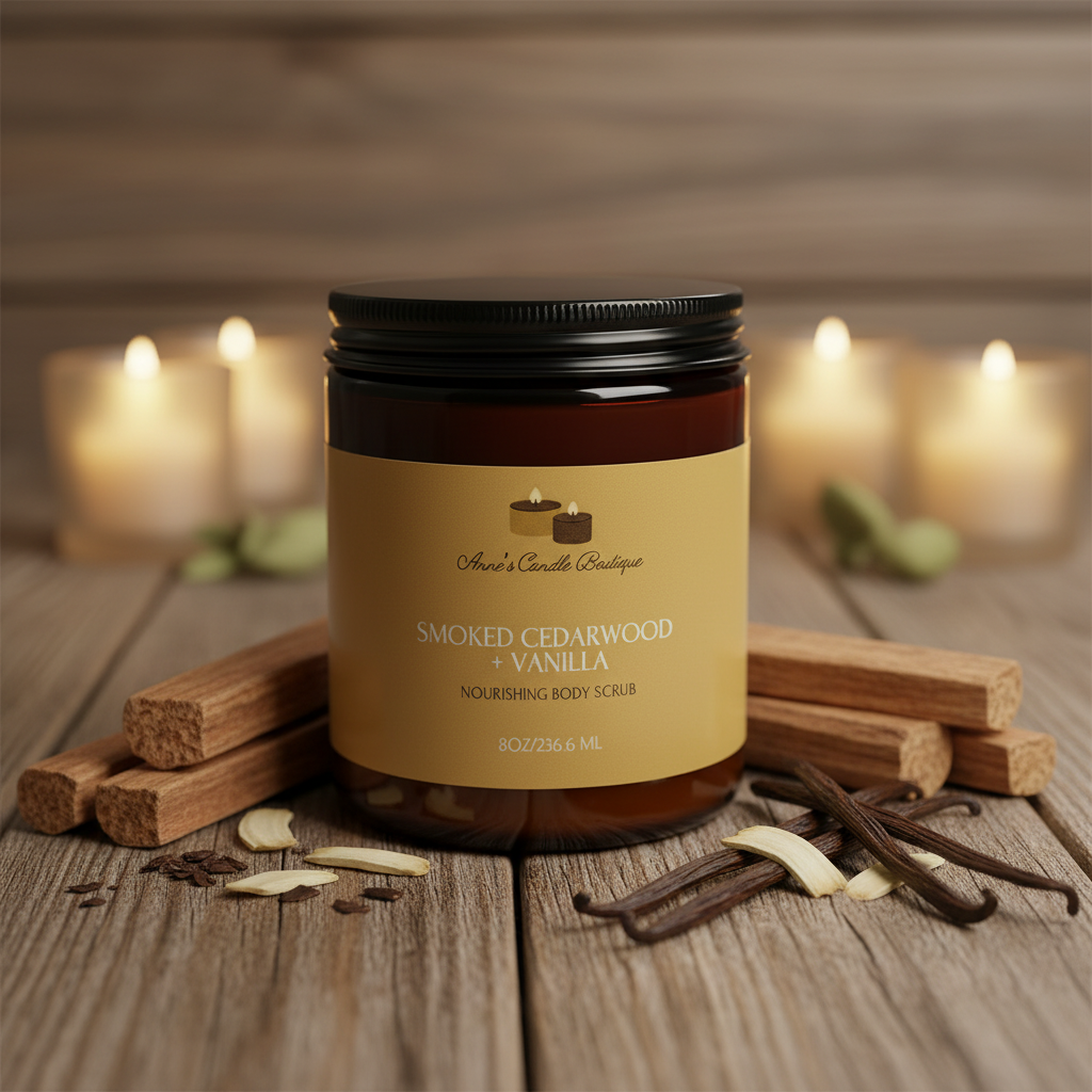 Smoked Cedarwood and Vanilla Body Scrub