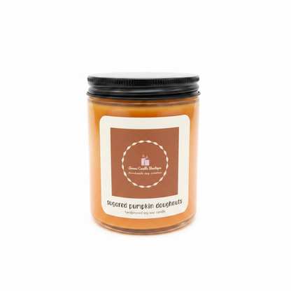 Sugar Pumpkin Donuts Scented Candle | Cozy Bakery Soy Candle | Hand Poured Fall & Holiday Candle | Pumpkin Dessert Candle