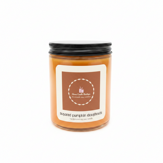 Sugar Pumpkin Donuts Scented Candle | Cozy Bakery Soy Candle | Hand Poured Fall & Holiday Candle | Pumpkin Dessert Candle