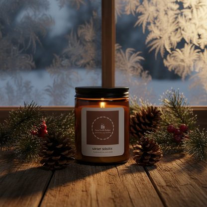 Winter Solstice Scented Candle | Cozy Winter Soy Candle | Hand Poured Holiday Candle | Seasonal Home Fragrance | Winter Gift