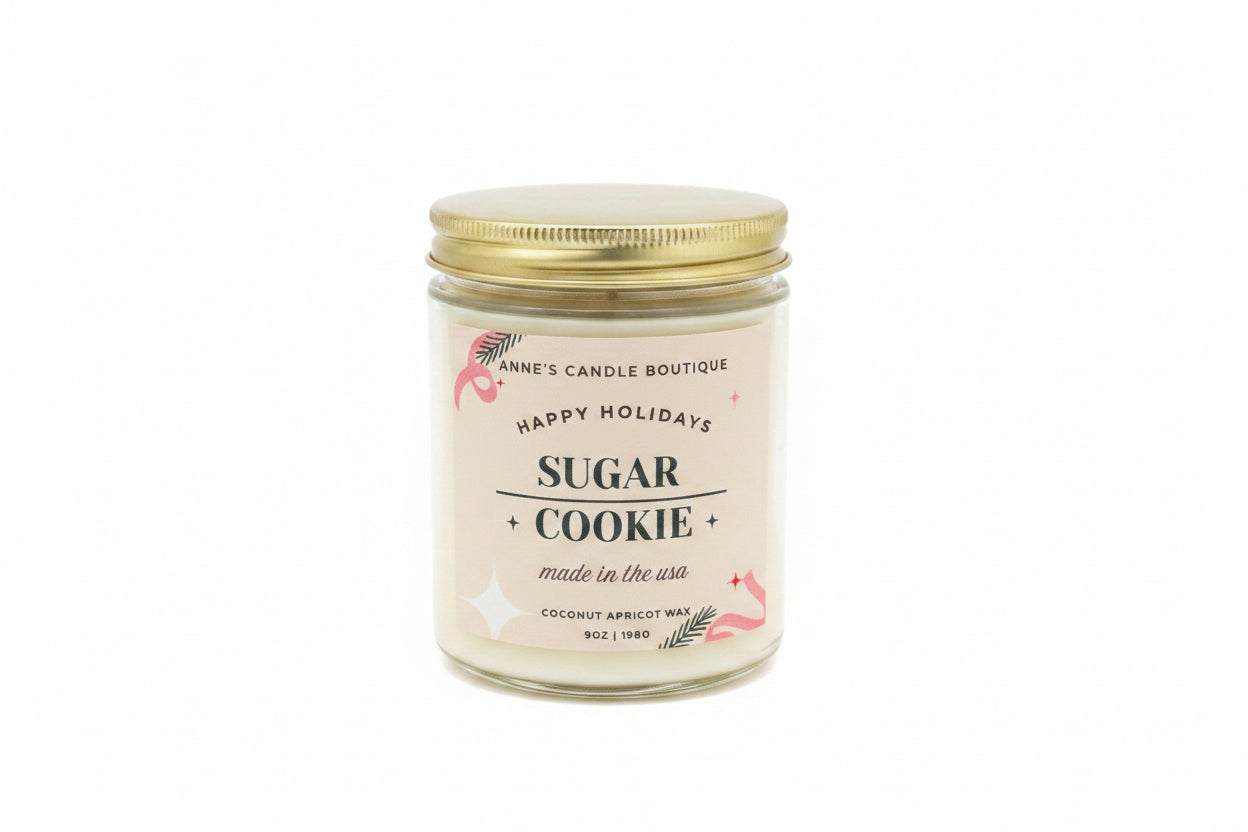 Sugar Cookie Scented Candle | Warm Vanilla Bakery Candle | Hand Poured Soy Candle | Cozy Holiday Candle | Christmas Candle