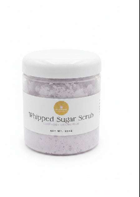 Lavender Chamomile Whipped Sugar Scrub | Handmade Exfoliating Body Scrub | 10 oz