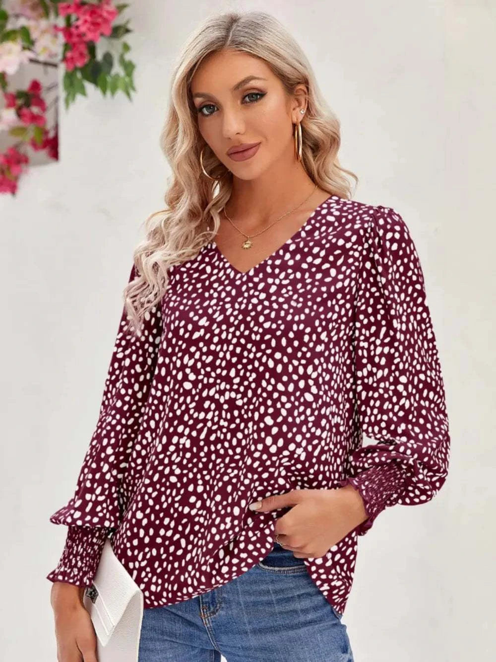 Printed V-Neck
