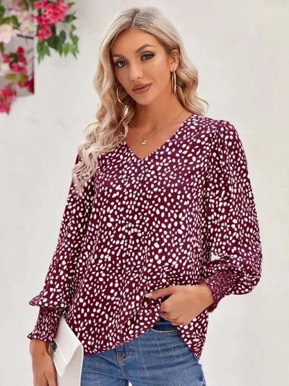 Printed V-Neck