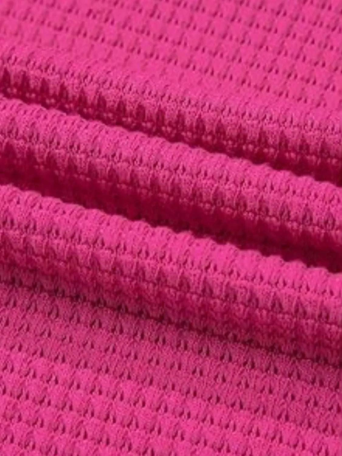 Drawstring Waffle-Knit