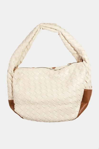 Fame Tassel Detail Weave Semi Circle Bag - Anne’s Candle Boutique