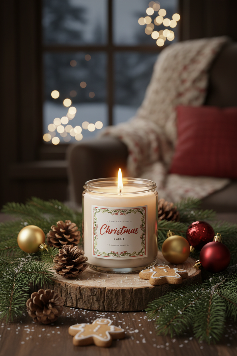 Christmas Tree Scented Candle | Fresh Evergreen Soy Candle | Hand Poured Holiday Candle | Christmas Home Fragrance | Winter Candle